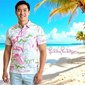 Lilly Pulitzer Men’s Summer Shirt Mediumn (but runs small)